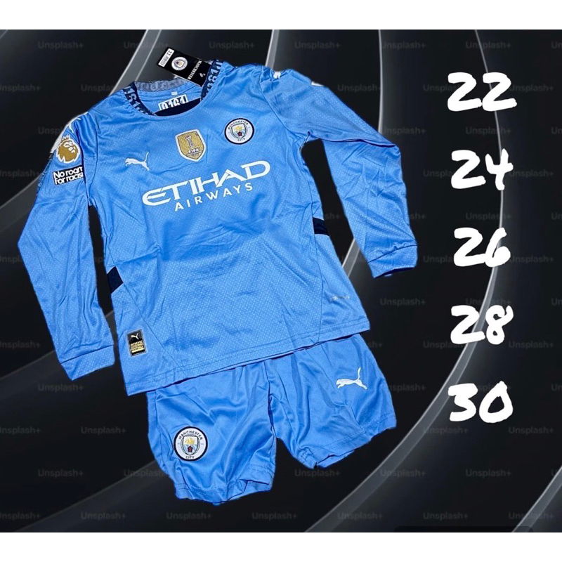 ชุดบอลชุดกีฬาเด็กแขนยาว เสื้อพร้อมกางเกงทั้งหมดมีเจ็ดสีเหมาะสำหรับเด็ก6ขวบถึง13ขวบ