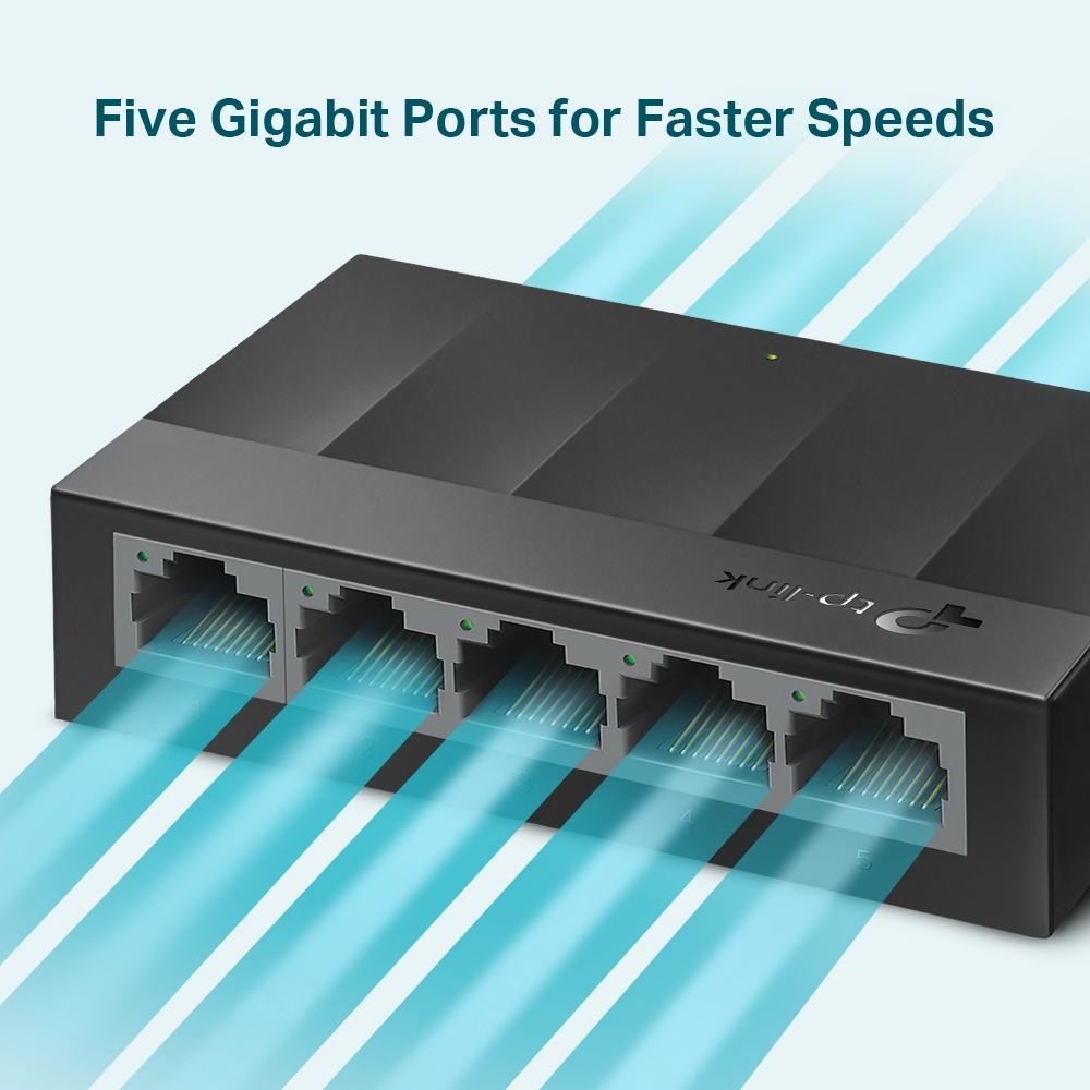 TP-LINK 5-Port 10/100/1000Mbps Desktop Switch รุ่น LS1005G