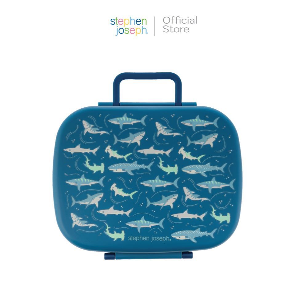 Stephen joseph กล่องข้าวเด็ก ยอดนิยมจากอเมริกา น้ำหนักเบา กล่องข้าว 5 ช่อง Bento Box With Removable Tray SHARK