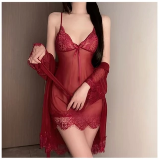 SatinSleepwear💫💫ชุดนอน ผู้หญิง เซ๊กซี่สาวอวบ💝💝วัสดุตาข่ายหลากสี บางและเบา จัดส่งจาก Thailand H1083