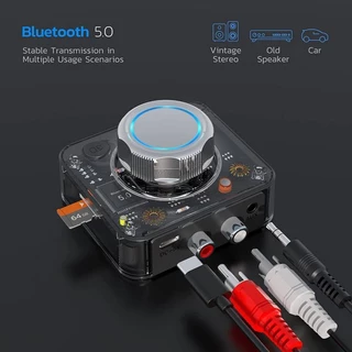 Bluetooth 5.0 ตัวรับ RCA ตัวรับเสียงแบบเก่าเป็น 3.5 มม. ตัวรับการ์ดเสียงแบบเสียบปลั๊ก Bluetooth ไร้สาย
