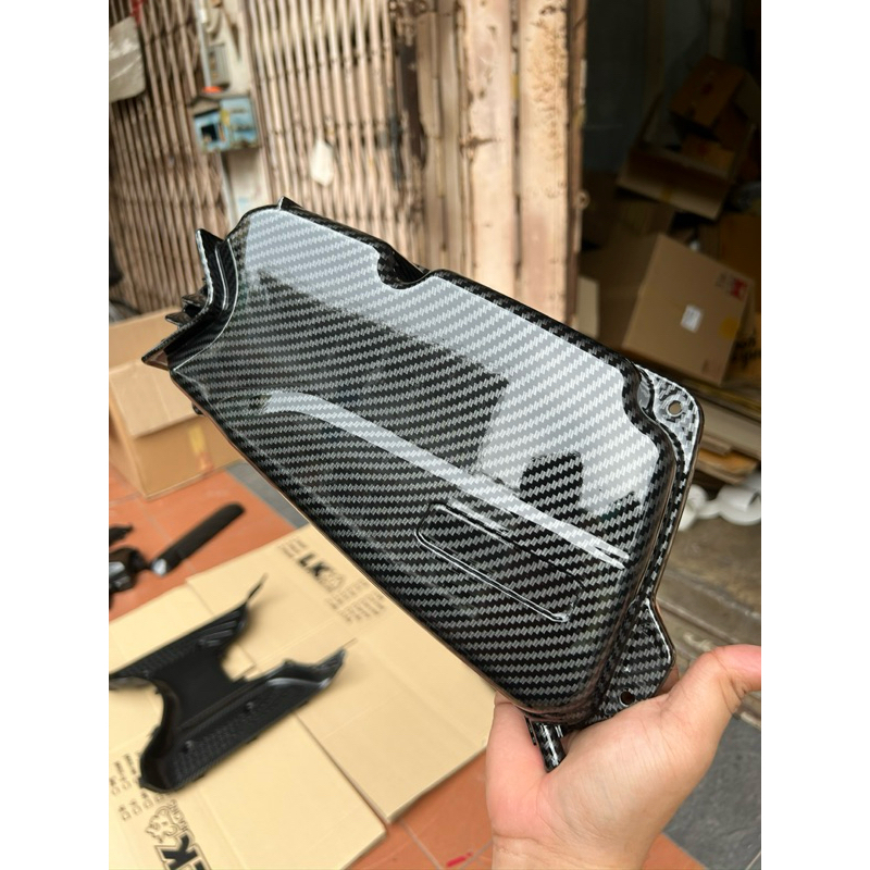 ครอบกรองอากาศ(พร้อมส่ง)ศูนย์Giorno 125 ทำเคฟล่าเปลือกแท้ศูนย์ Honda 100% เงาสุดๆแล็คเกอร์ 2kเคฟล่า5D - รูปที่ 4