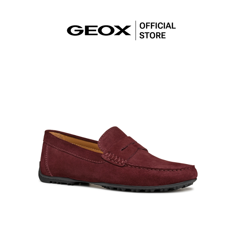 GEOX รองเท้าหนังผู้ชาย รุ่น U KOSMOPOLIS + GRIP - WINE FW24 (U35CFBC7011M_F4REXX)