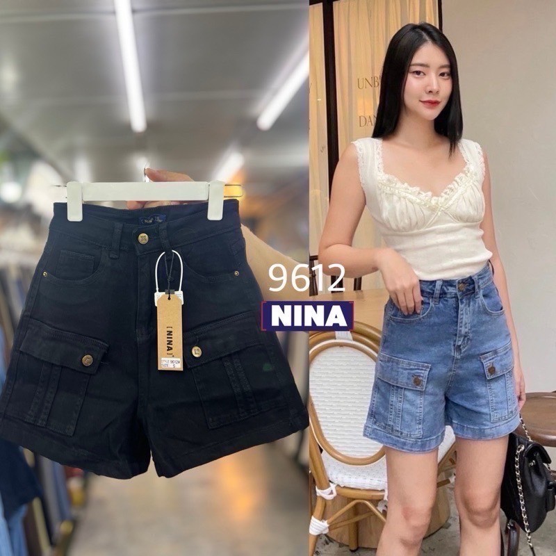 TwiceJeans กางเกงยีนส์ขาสั้น ผ้ายืด ทรงคาร์โก้ งานสวย เอวสูง กระเป๋าแปะ ข้างสองใบ ใช้งานได้จริง