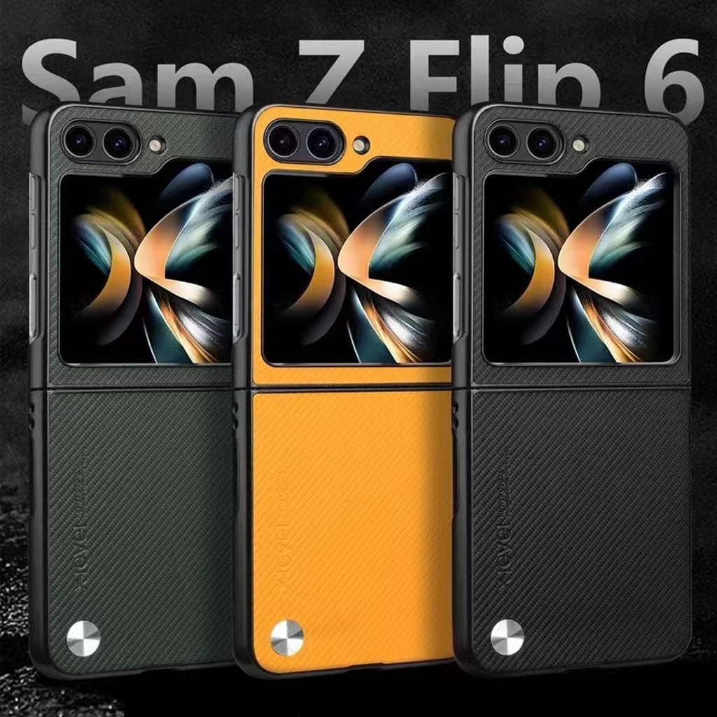 เคส Galaxy Z Flip6 / Flip4 / Flip3 Case X-Level Kevlar เคส เอ็กซ์เลเวล ลายเคฟล่า (พร้อมส่ง ในไทย)
