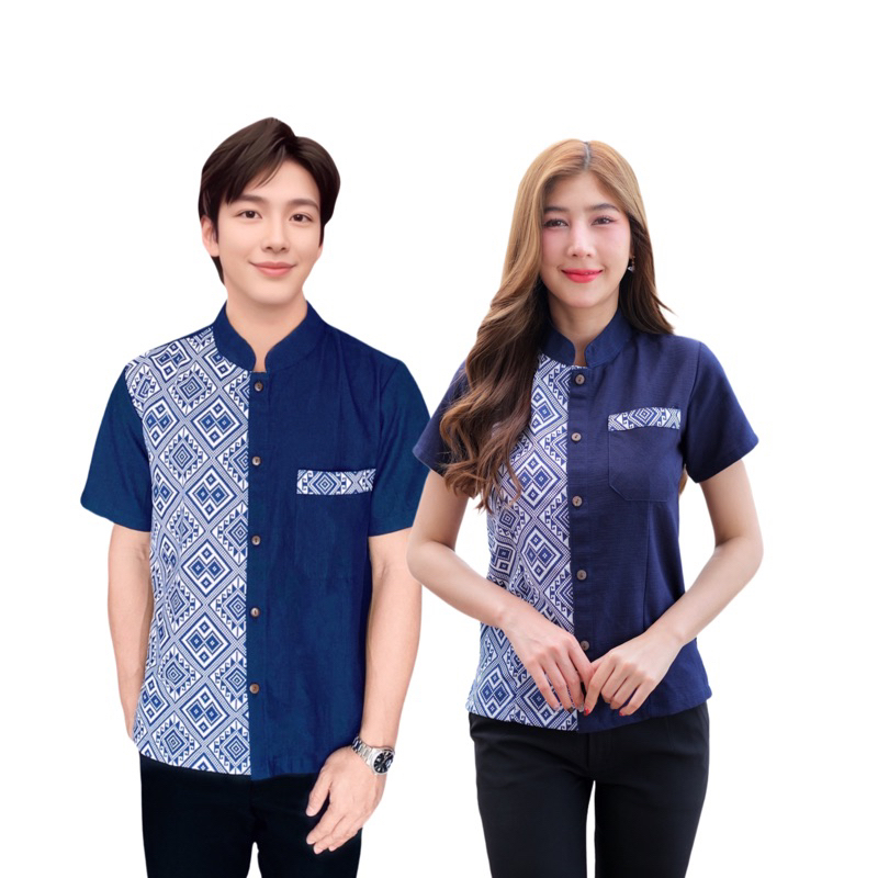 เสื้อชาย/หญิง ลายขิดพื้นเมืองไทย