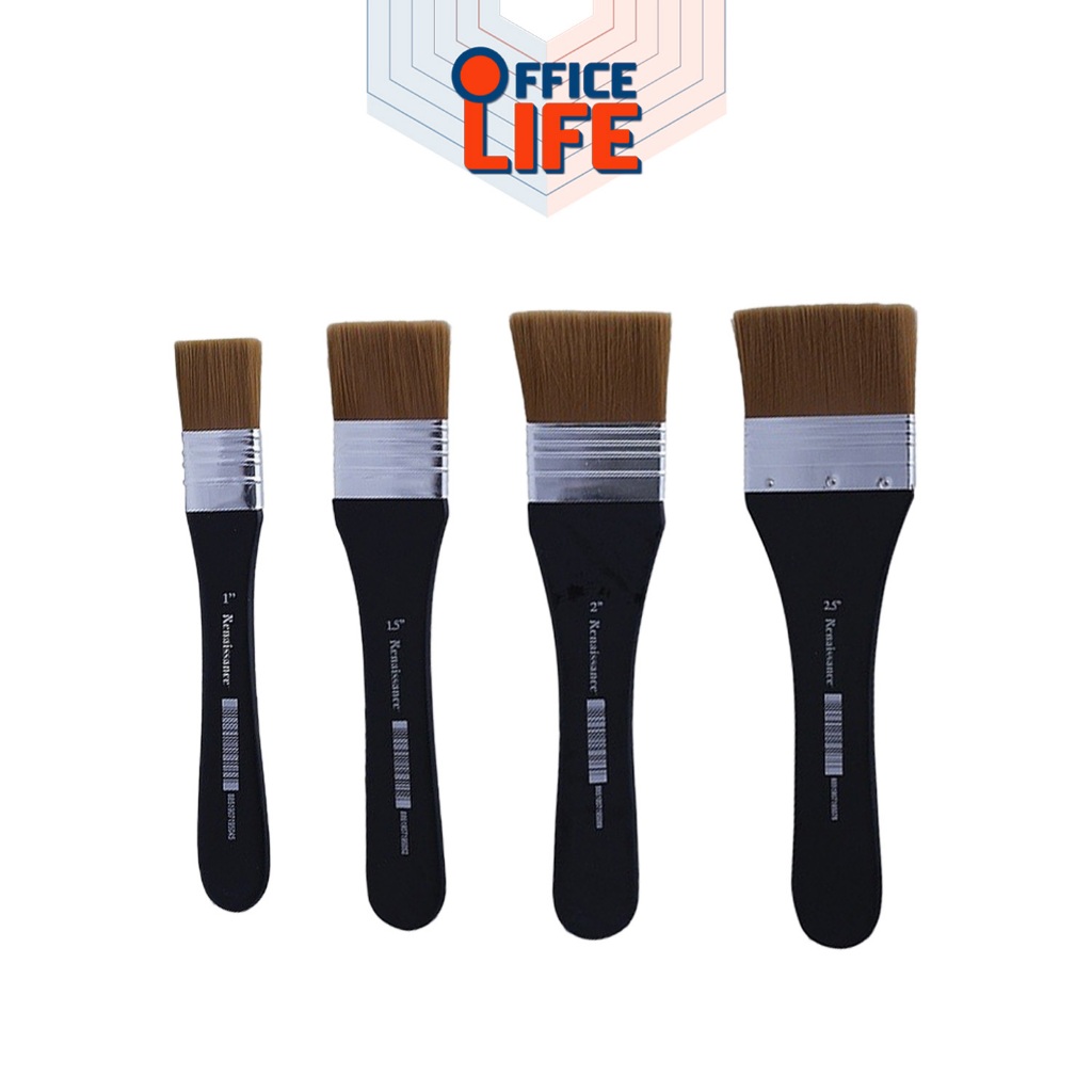 Renaissance พู่กัน แปรงขนทอง แปรงระบายสีแปรงพู่กัน มี 4ขนาด จำนวน 1 ชิ้น