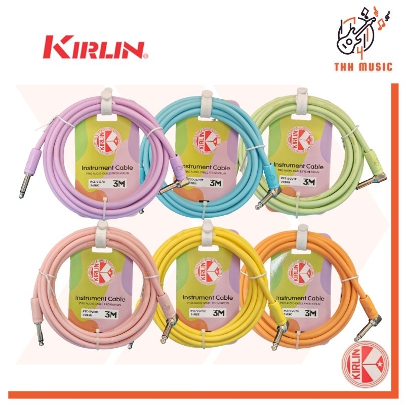 สายแจ๊คกีตาร์ เบส Kirlin IPCC-242 Pastel 24AWG 3M/6M