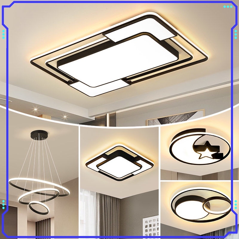 รับประกัน20ปี ไฟ LED โคมไฟเพดาน ห้องนั่งเล่น ไฟเพดาน ไฟห้องนอน ไฟห้องรับประทานอาหาร บรรยากาศเรียบง่าย