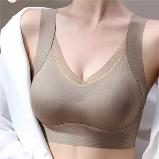 เสื้อในผู้หญิง ไร้โครงไร้รอยต่อ ขนาดใหญ่พิเศษบ M-2XL ยืดหยุ่นได้ดี เก็บกระชับส่วนเกิน กระชับหน้าอก ไม่หย่อนคล้อย