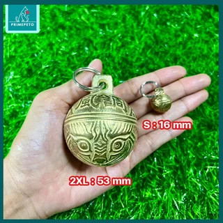 กระดิ่งทองเหลืองพร้อมห่วง ไซส์ XS-2XL กระดิ่งสุนัขสียงใสดังกังวาน กระดิ่งแมว ใช้ห้อยคอ ใช้กับปลอกคอได้ทุกชนิด