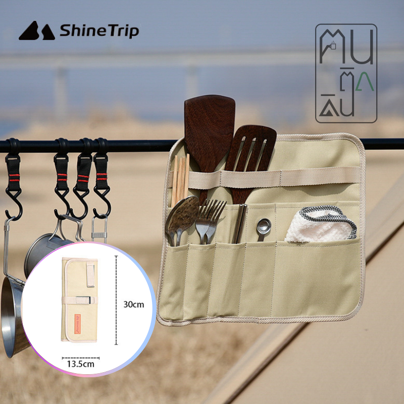 🔥พร้อมส่ง🔥 ถุงเก็บของใช้บนโต๊ะอาหาร ShineTrip  กระเป๋าสำหรับจัดเก็บช้อนส้อม แบบพกพา