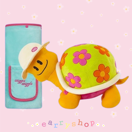 ( พร้อมส่ง ) Wiggle Wiggle Cushion Blanket Calming Turtle ตุ๊กตาผ้าห่ม