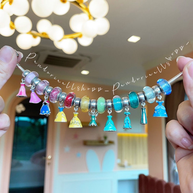 (ของแท้100%) Pandora Disney murano ของแรร์ มูเจ้าหญิงเรืองแสง Limited หาซื้อไม่ได้แล้ว(ราคาเฉพาะมู1ชิ้นไม่รวมอื่นๆ)