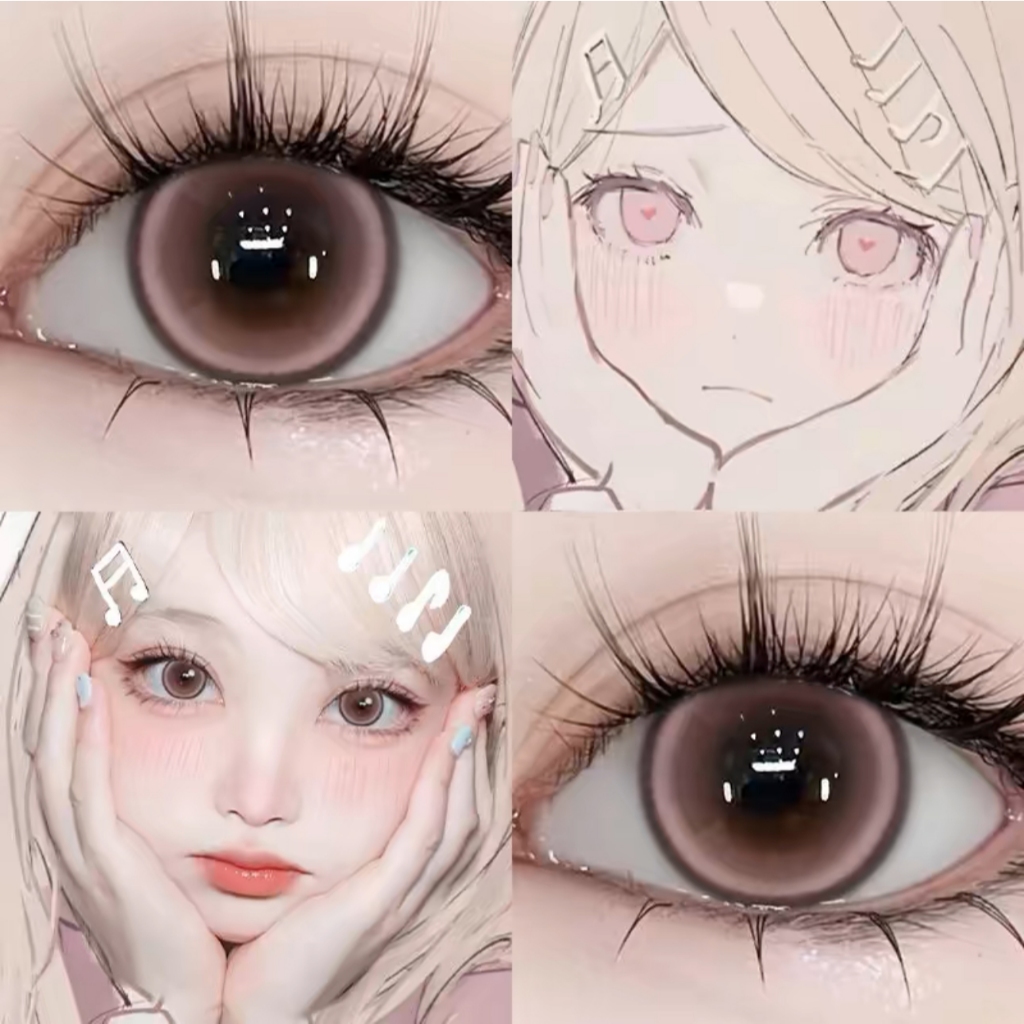 Colored contact lenses Yilala Big eye อมน้ำ40% แว่นสายตาสั้น0.00~-4.50 ทำให้ดวงตาของคุณใหญ่ และสว่า ง DIA14.0~14.5