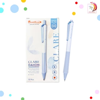 Quantum (ควอนตัม) ปากกาเจล รุ่น Clare แคลร์ หัว 0.38 / 0.5 มม. หมึกน้ำเงิน (12 ด้าม / กล่อง คละสีด้าม)