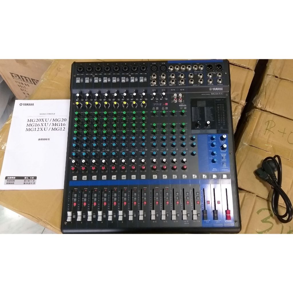 Mixer Yamaha MG-16XU มิกเซอร์ 16 ช่อง 8 MIC/4 STEREO มี Effect SPX 24 เสียงใสๆ สามารทำอินเตอร์เฟสได้