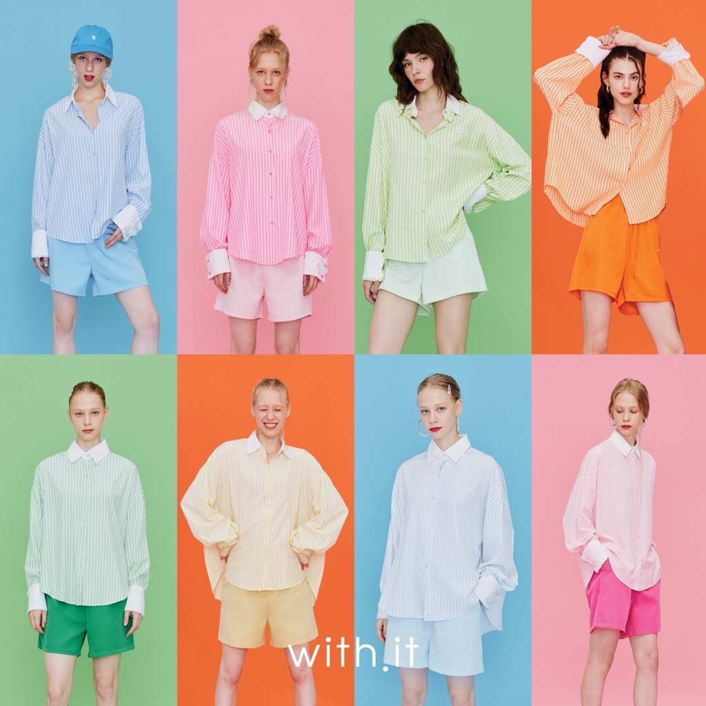 with.ti.store- TPW1120 เสื้อเชิ้ตลายริ้ววิทอิท