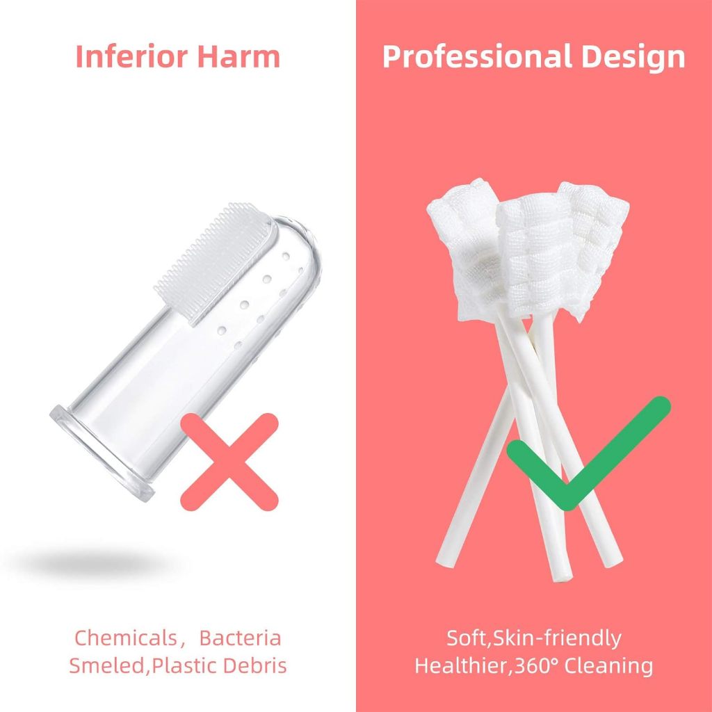 MOONTOY  ผ้าก๊อซทำความสะอาดช่องปากเด็ก 30 ก้าน ผ้าก๊อซเช็ดลิ้น - รูปที่ 6