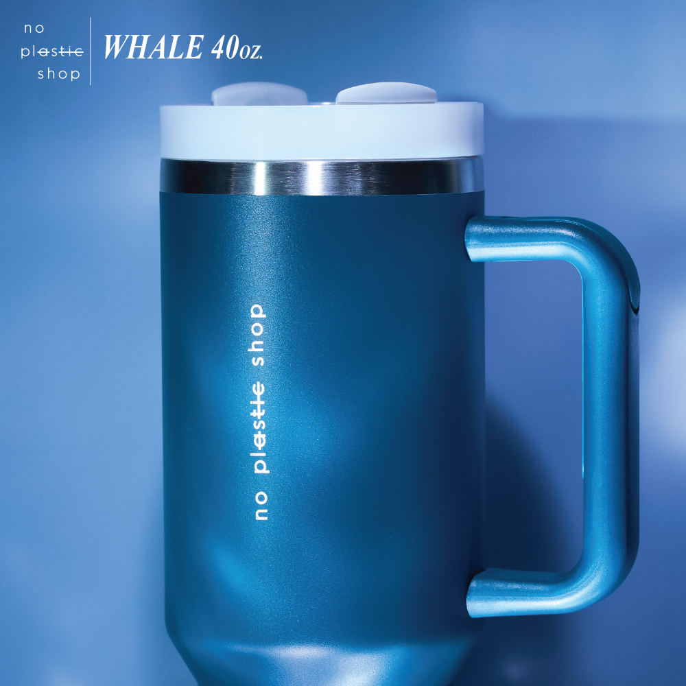 No plastic Whale 40oz Stainless Tumbler แก้วน้ำสแตนเลส เก็บความร้อน-เย็น  ขนาด 1200ml