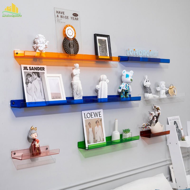 ชั้นวางโมเดล Art toy ชั้นวางของติดผนัง อะคริลิคใส อเนกประสงค์ แท่นโชว์สินค้า ความยาว 60/90cm