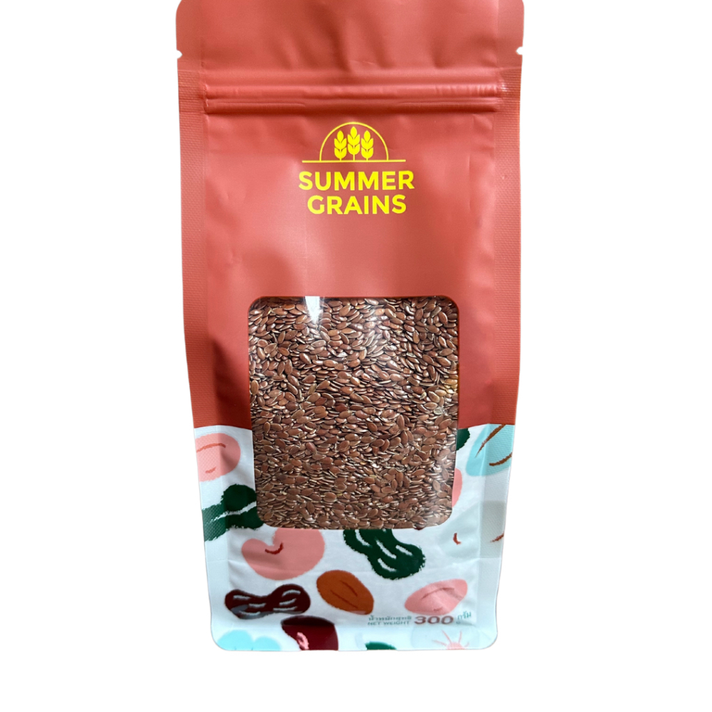 เมล็ดแฟกซ์ออร์แกนิค Organic Flax Seeds 300-1000g จาก SummerGrains
