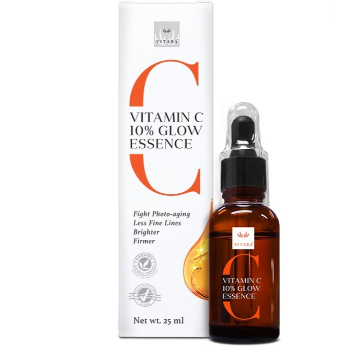 Vitara Vitamin C 10% Glow Essence 25 ml (จำนวน 1 ขวด) ไวทาร่า วิตามิน ซี โกลว์ เอสเซนส์ วิตามินซี