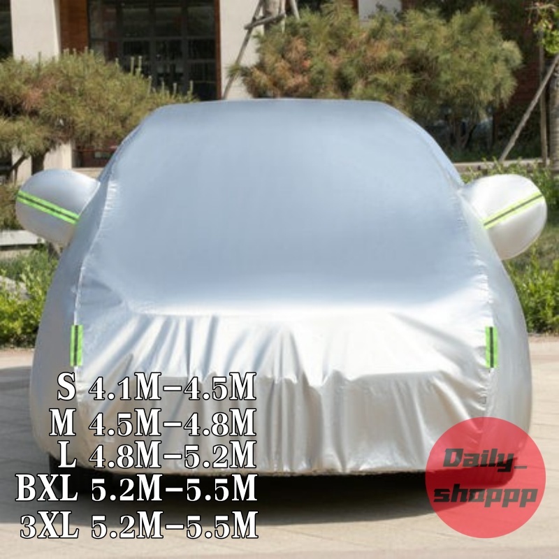 ผ้าคลุมรถ ((รุ่นใหม่ล่าสุด!)) ทุกรุ่น เก๋ง กะบะ ไซต์ S M L XXL ผ้าคลุมรถยนต์ ผ้าคลุมรถกระบะ