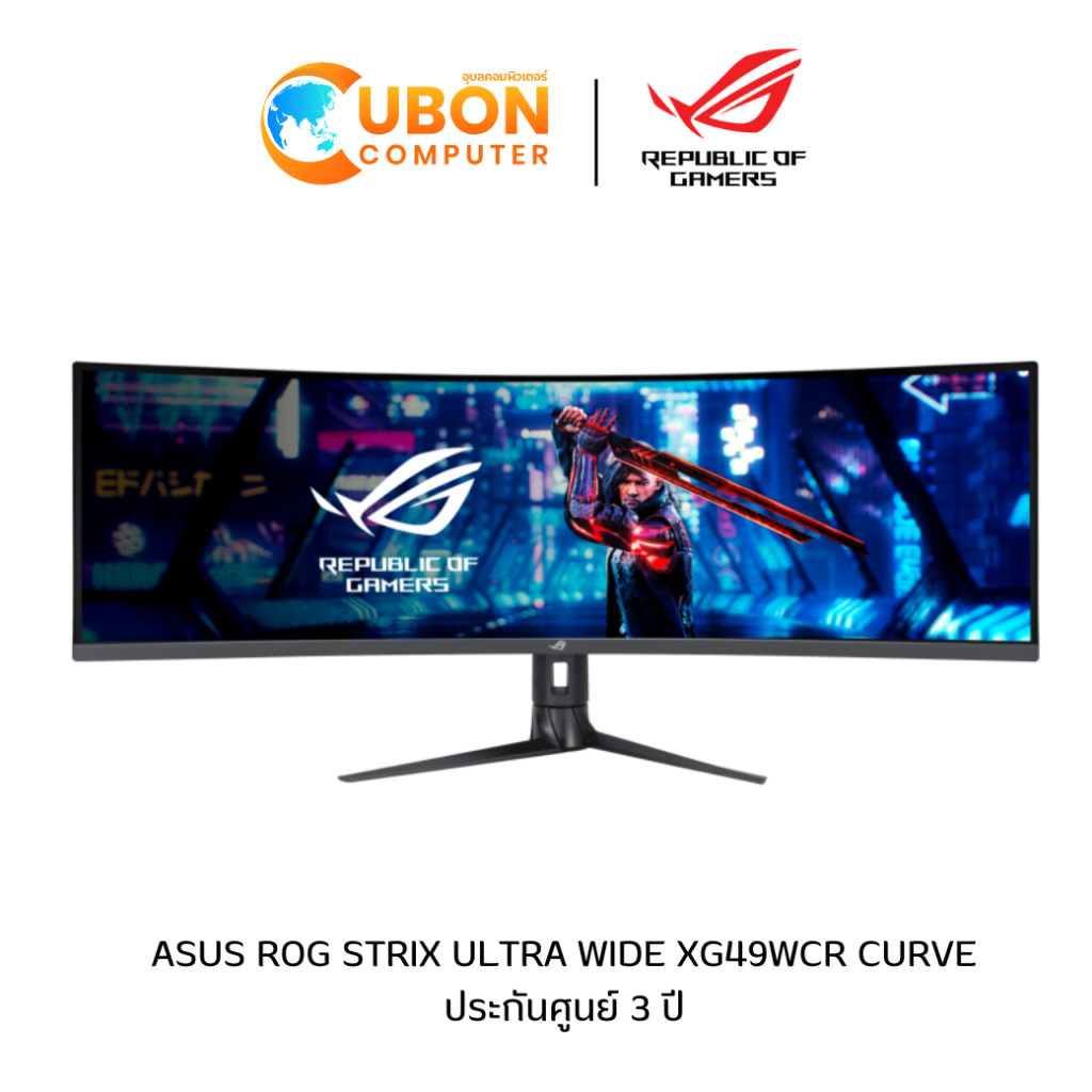 ASUS ROG STRIX ULTRA WIDE (จอมอนิเตอร์) XG49WCR CURVE ประกันศูนย์ 3 ปี