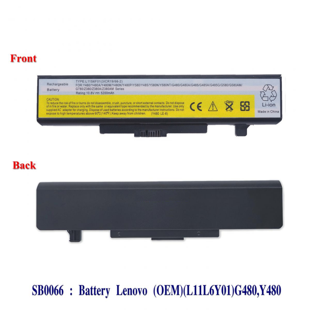 Battery LENOVO เทียบ B490 E4400 G400 G500 G410 G480 G580 Y480 Y580 Z380 Z480 Z580 E430 E530