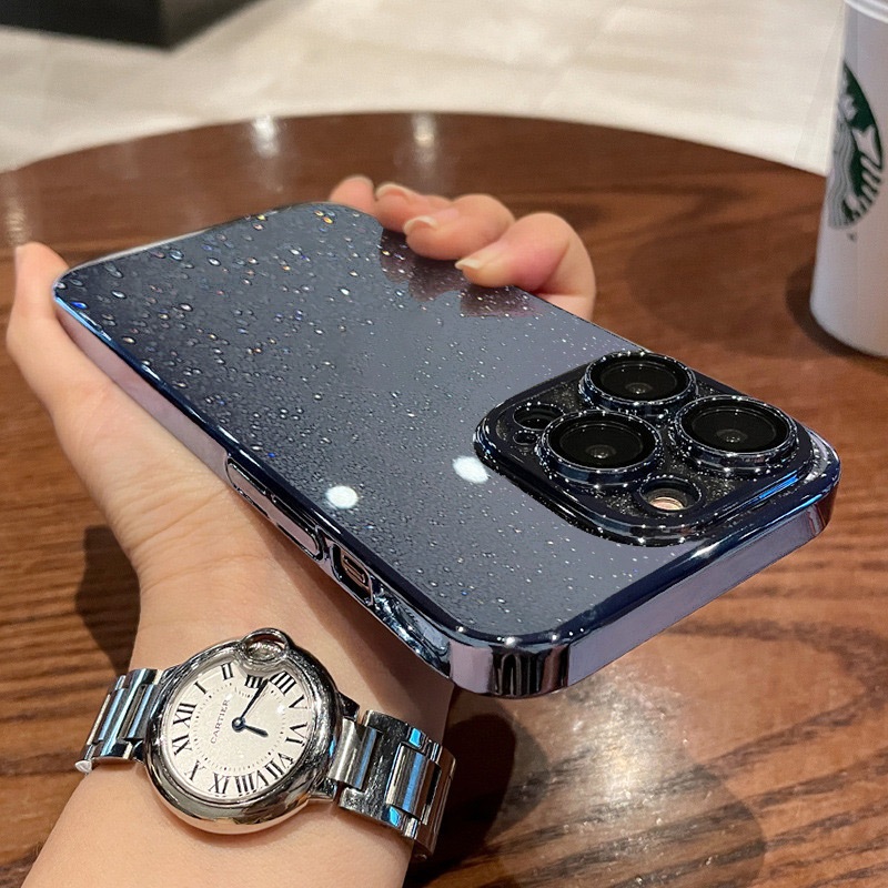 เคสไอโฟนประกายดาว สวยมาก รุ่นนี้เคสบางเบาแบบ slim มีประกายดาวอยู่ในเนื้อเคสไม่หลุดลอกแน่นอนค่ะ - รูปที่ 3