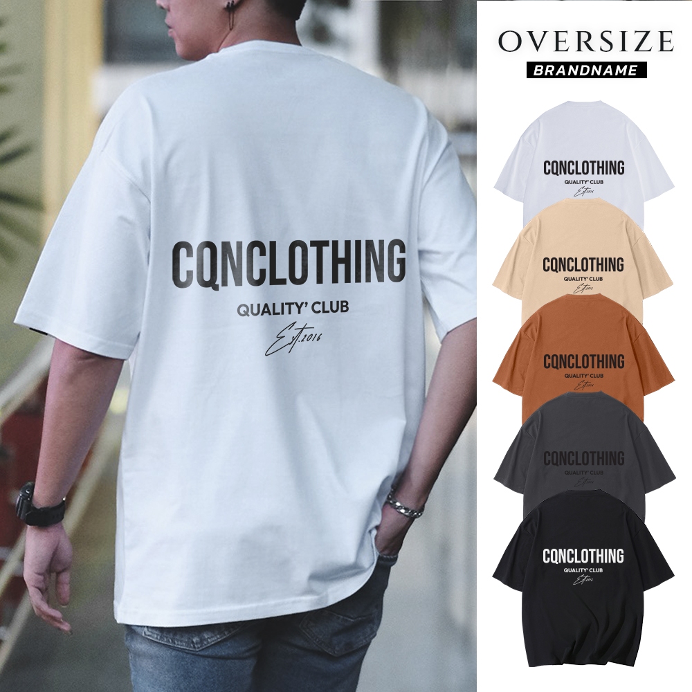 CQN | เสื้อ Oversize [ET.11”Brand Name l] ผ้าหนานุ่ม คอแคบ ไม่ย้วย