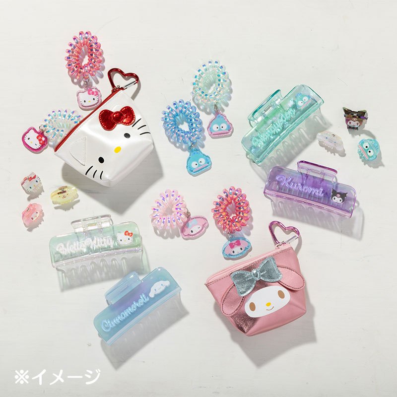 ยางรัดผม mx sanrio ที่มัดผมแบบม้วนชุด 2 ชิ้น hg Hangyodon kt ku mm cn กว้างประมาณ 5.5 x ลึก 2 x สูง 4.3 ซม. กิ๊บง่ามหนีบ