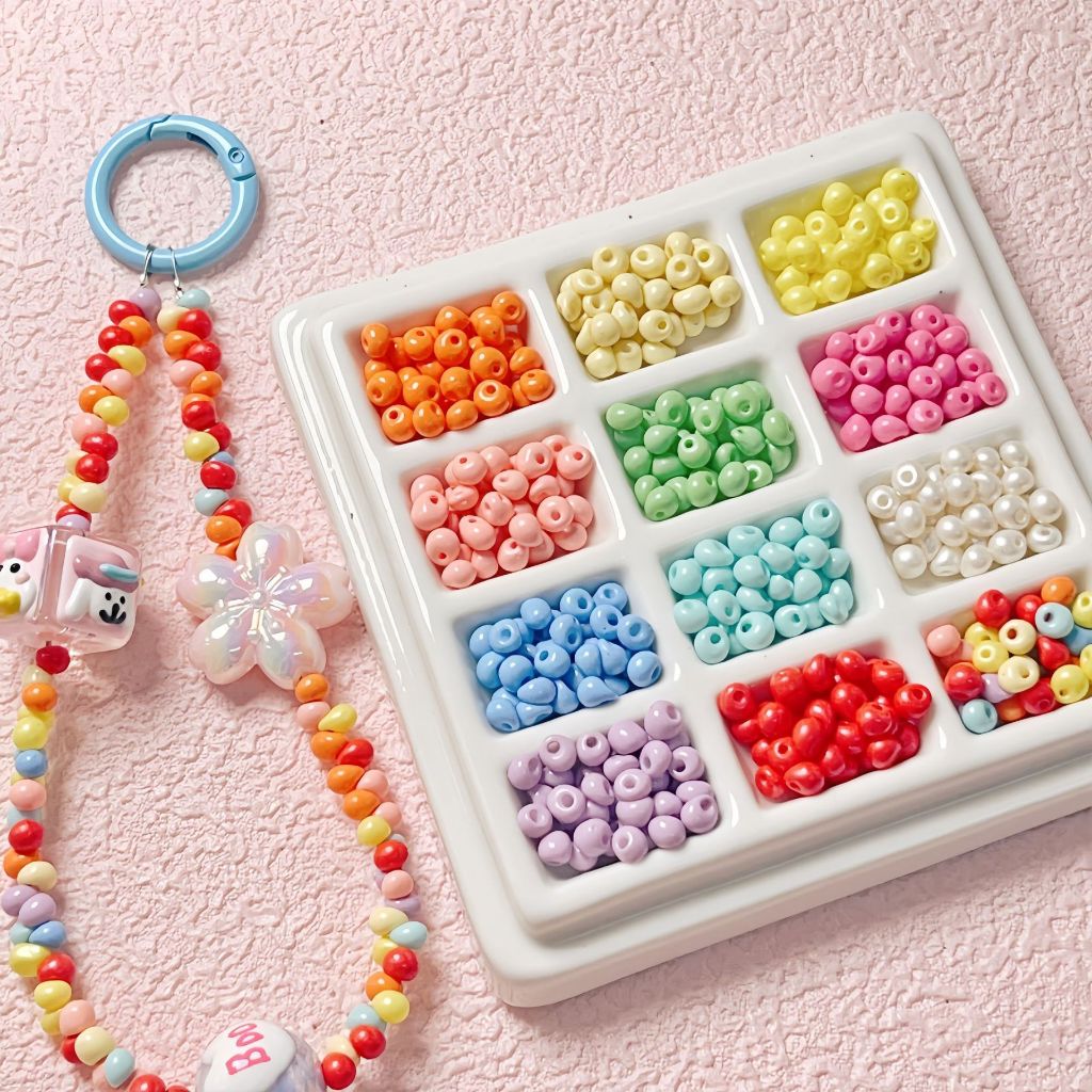 ตัวคั่น หยดน้ำ ขนาด 4mm อุปกรณ์เสริมงานฝีมือ งาน DIY  ใช้สำหรับการร้อยพวงกุญแจ ที่ห้อยโทรศัพท์ ที่ห้อยกระเป๋า