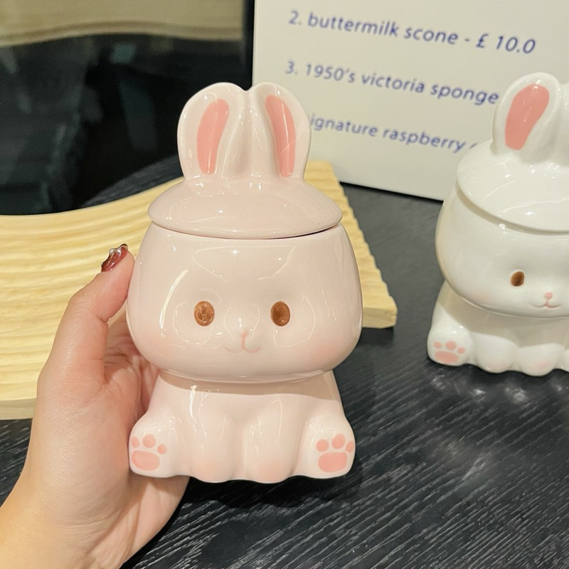 พร้อมส่งจากไทย💖แก้วน้ำ แก้วกาแฟเซรามิคน้องกระต่าย น่ารักมาก - รูปที่ 6