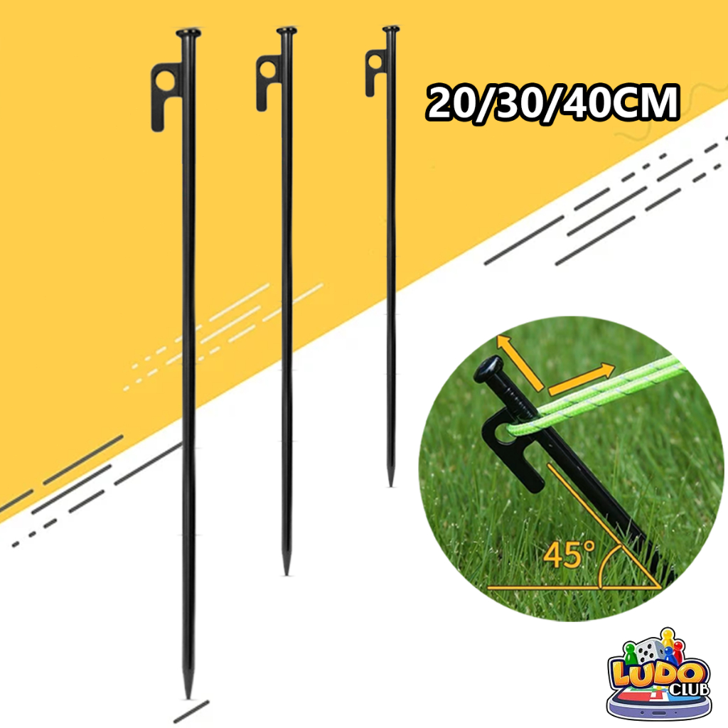 สมอบกเหล็กหล่อ ขนาด 20cm.-40cm 8 มม การตั้งแคมป์ แค้มป์ปิ้ง สมอกางเต็นท์ ถุงเก็บเล็บพื้น