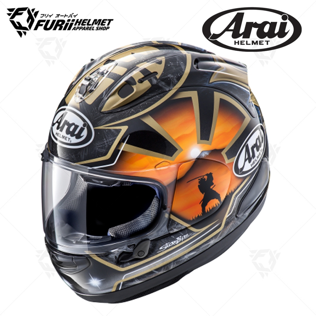 [ Size XL ]หมวกกันน็อค ARAI RX-7V EVO PEDROSA SPIRIT GOLD หมวกกันน็อคแท้ศูนย์ไทย