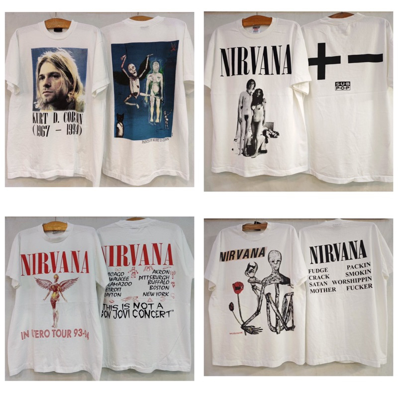 เสื้อยืดnirvana เสื้อผ้าฟอก เสื้อวง