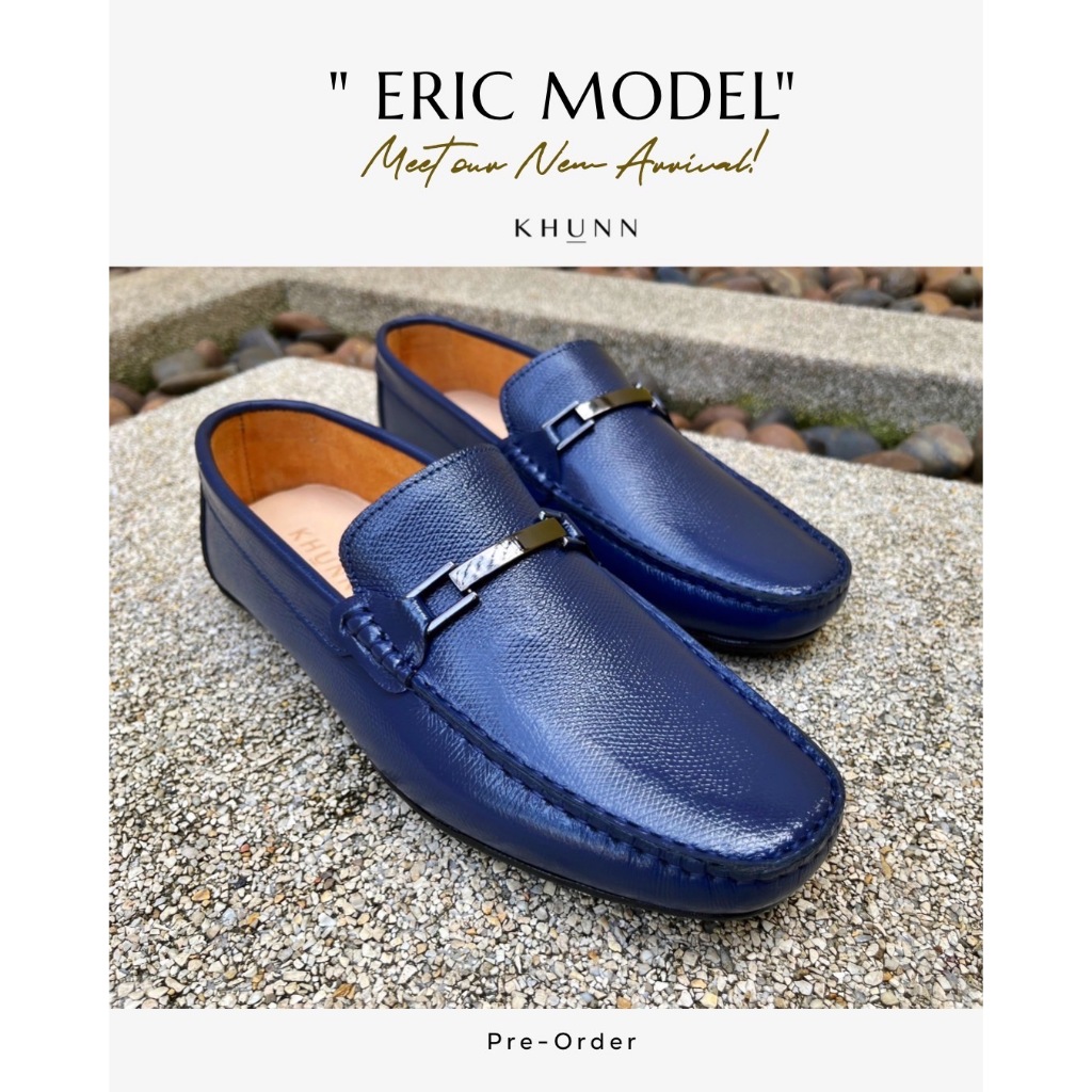 โล๊ะสต็อก !  KHUNN (คุณณ์) รองเท้า รุ่น ERIC สี BLACK -DARK CHOC -DARK BLUE (ไม่รับเปลี่ยนไซส์ทุกกรณี)