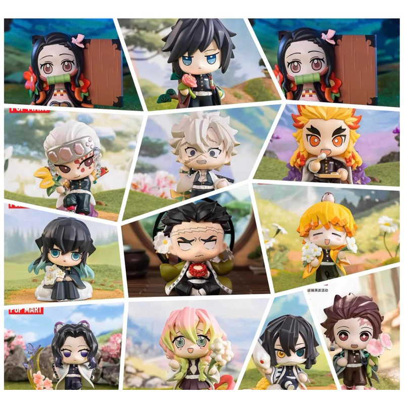 POPMART Bubble Mart Demon Slayer: Kimetsu no Yaiba Birth Flower Seriesจัดส่งใบฟรีสินค้า