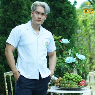 เสื้อกาวน์ คอปก สภาการแพทย์แผนไทย เสื้อแพทย์แผนไทย ผ้าวาเลนติโน่ 💚💚💚