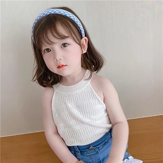 MC050 พร้อมส่ง เสื้อแฟชั่นเด็ก คอกลม สายสลิงเด็กผู้หญิง แบบใหม่ สวยน่ารักกก