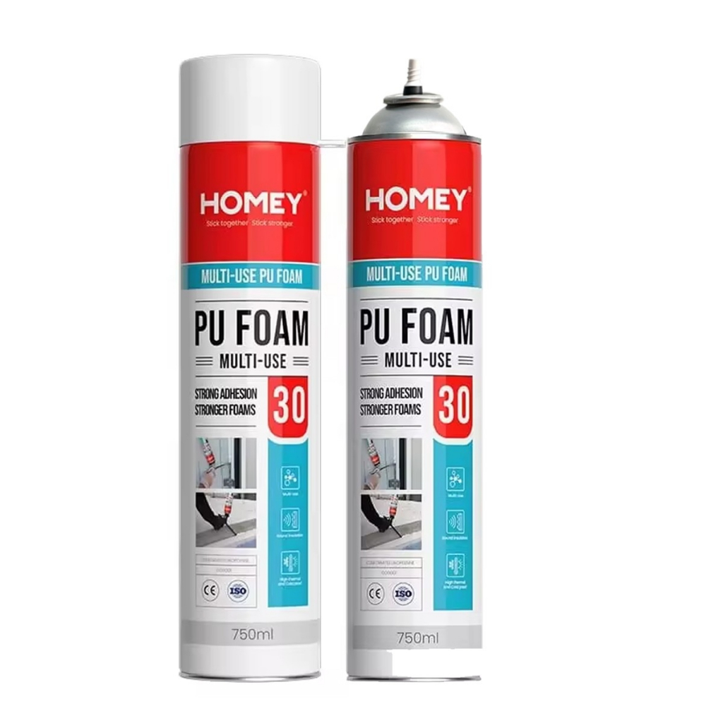 โฟมสเปรย์พียูโฟม HOMEY X RAPTOR 750ml อุดรอยรั่ว กันน้ำ กันเสียง เกรด A