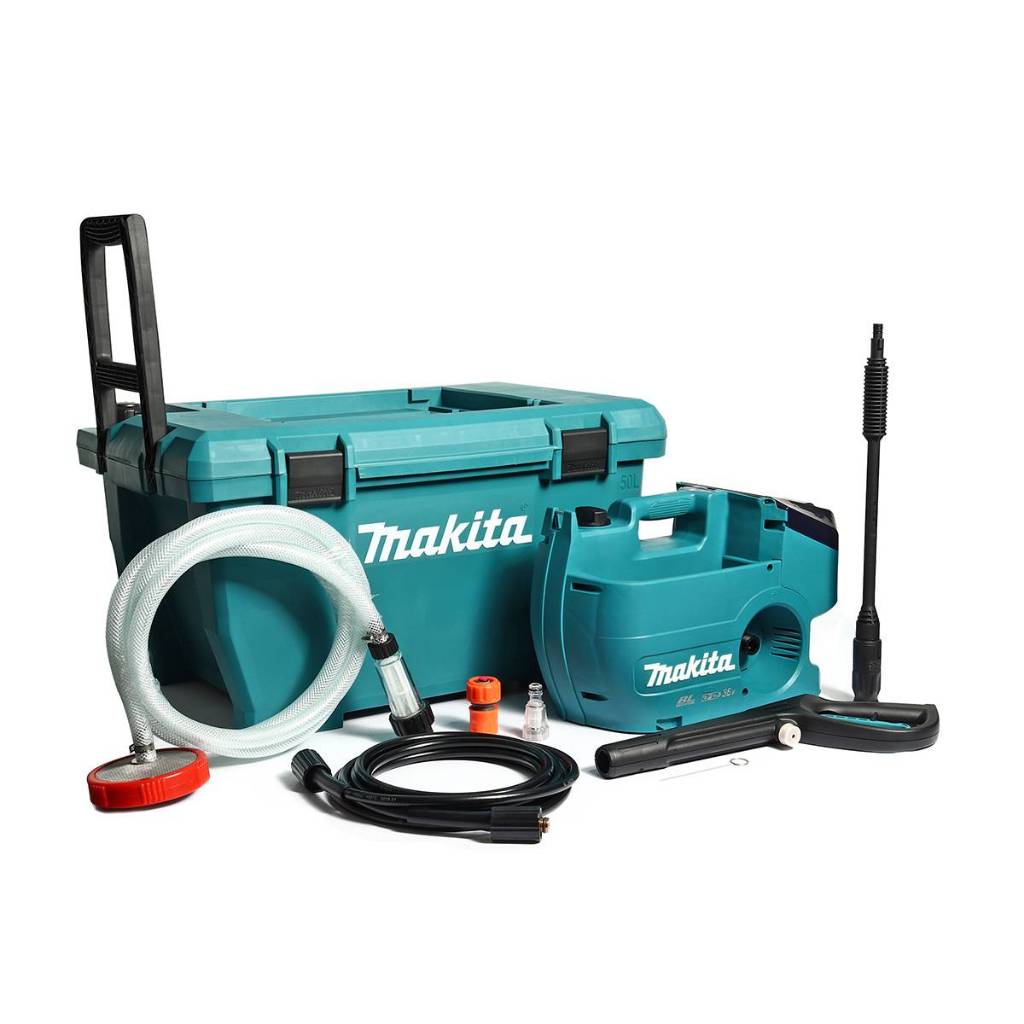 MAKITA เครื่องฉีดน้ำไร้สาย 36 โวลต์ รุ่น DHW080ZK อัตราการไหลของน้ำสูงสุด 380 ลิตร/ชั่วโมง ถังน้ำ 50
