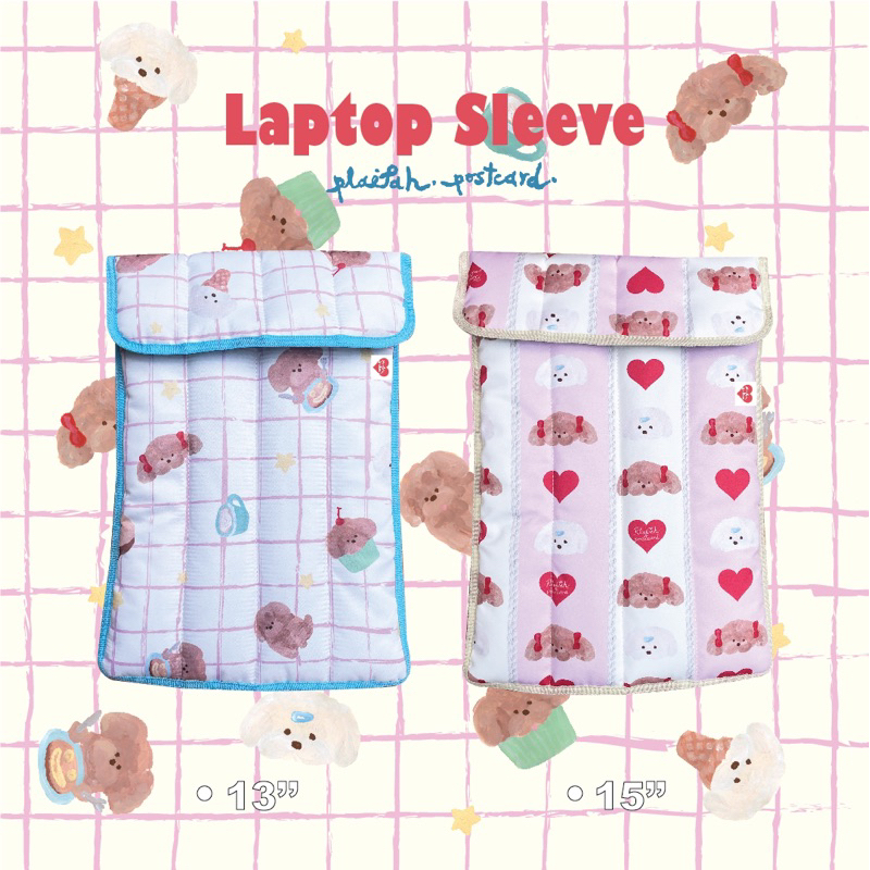 Laptop Sleeve กระเป๋าใส่โน๊ตบุ๊ค💻 ผ้ากันน้ำ มีนุ่มนิ่มกันกระแทก l plaifah.postcard