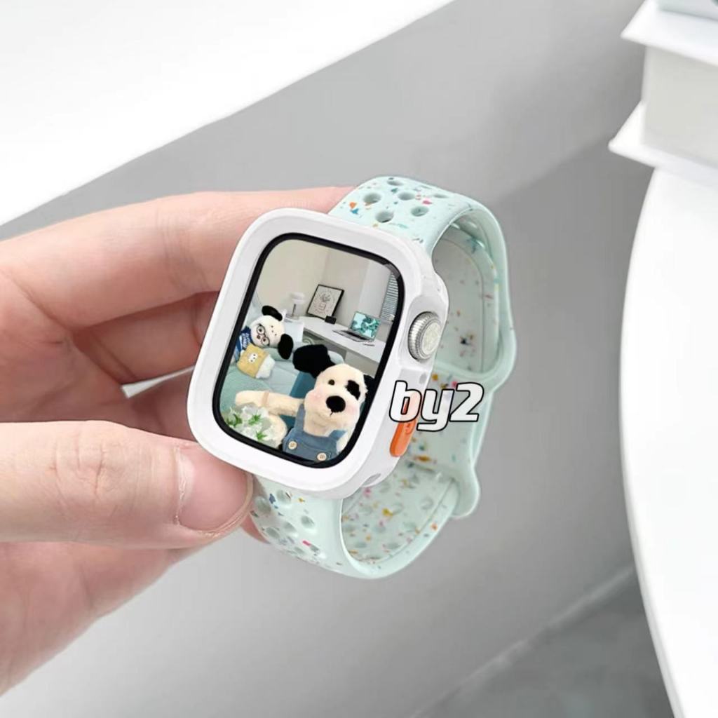 สายท้อปปิ้ง สายนาฬิกา smart watch10 9 8 ultra 7 6 5 4 ขนาด 45/49/44/41/46mm สาย iWatch สาย smart watch ยางลาย พร้อมส่ง - รูปที่ 5