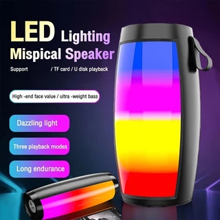 🚚พร้อมส่ง🚚ลําโพงสเตอริโอBluetoothซับวูฟเฟอร์แบบพกพาแบบชาร์จไฟได้ ไฟ LEDสีสันสดใส พร้อมเสียงเบสสุด คุณภาพเสียงระดับHIFI