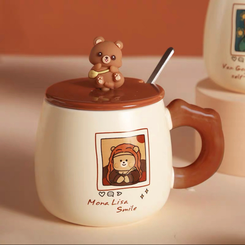 Good Night Bear Mug/400ml/ทนอุณหภูมิสูง/พร้อมกล่องของขวัญบรรจุภัณฑ์/ของขวัญวันเกิด/พร้อมส่ง