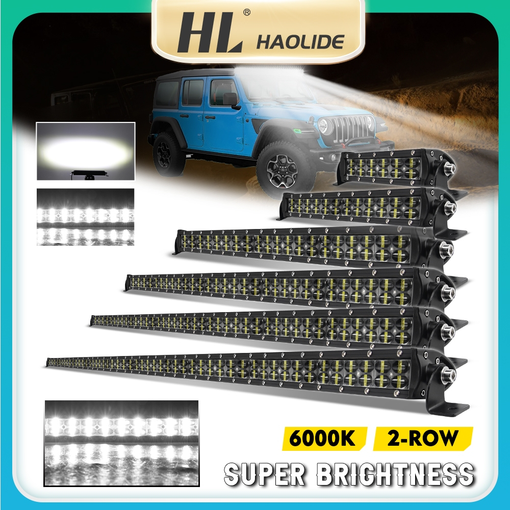HL 10 นิ้ว 20 นิ้ว 30 นิ้วคู่แถว LED Light Bar Spot น้ำท่วม Combo ขับรถ Beam Offroad ไฟสำหรับรถยนต์ร