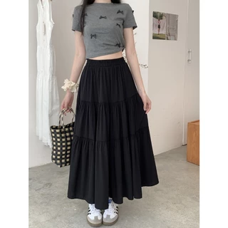 Beryl 🌻 กระโปรงครึ่งตัว🎀กระโปรงใหญ่สไตล์ฝรั่งเศสหวานกระโปรงเค้กบาง
